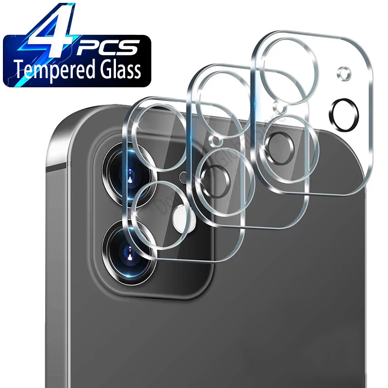 

2/4Pcs Camera Lens Glass for iPhone 11 12 13 Pro Max Mini Screen Protector on iPhone 11 12 13 Pro Max Mini Tempered Glass Film