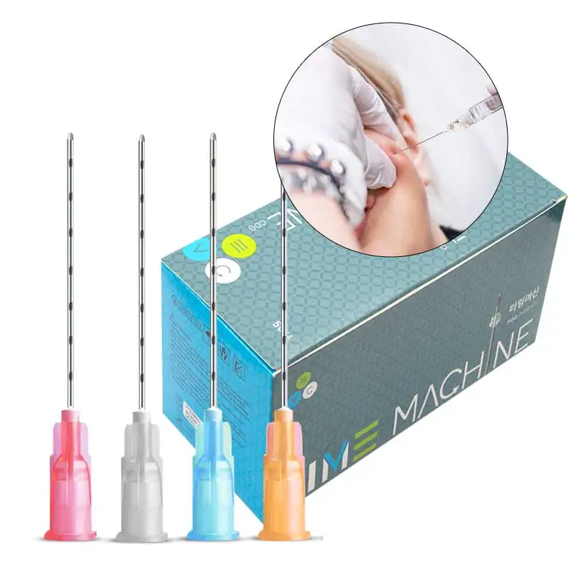 Medical Sterile microcannula 25g 50mm 70mm Blunt Tip Micro Cannula Needle for Injectable Hyaluronic Acid Fillers 5