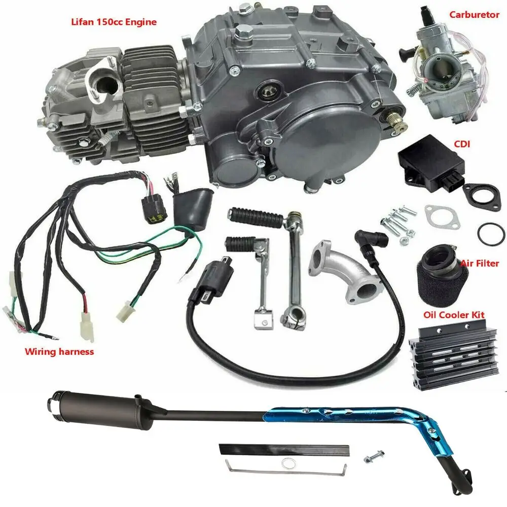 

TDPRO Lifan 150cc Engine Motor Kit Kick Start For Honda CT90 CRF50 XR70 Pit Bike 125cc motorcycle modified parts