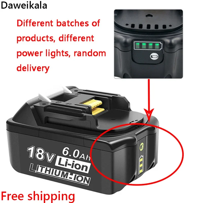 

NEW 100% Original for Makita 18V 6000mAh Rechargeable Power Tools Battery with LED Li-ion Replacement LXT BL1860B BL1860 BL1850