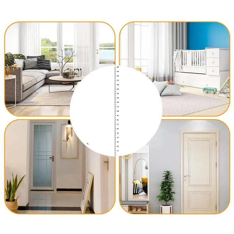 Height Measurement Sticker PVC Kids Room Kindergarten Children's Height Ruler Portable Wall Stickers 2m Measurement