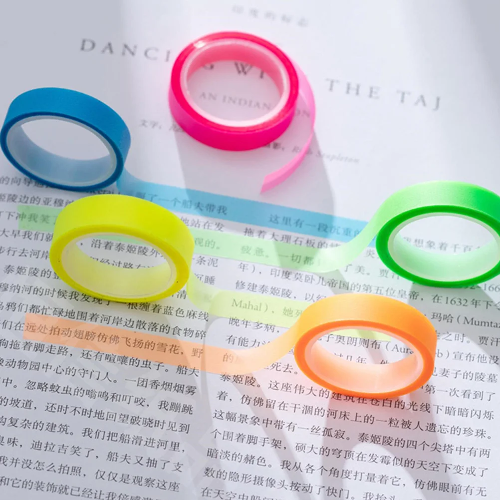20 Rolls Adhesive Tape Label Ultra Thin Index Stickers Self-adhesive Sticky Tabs The Pet Clear Compact Page Markers