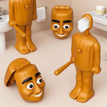 Italian Brainrot Tung Tung Tung Sahur Anime Children's Toothbrush Soft Nylon Bristles Travel-Friendly Funny Teeth Brush Toy 1