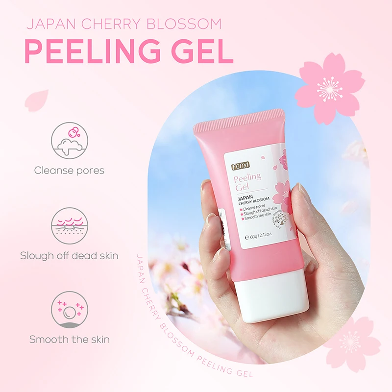 60g Face Exfoliating Gel - Whitening Moisturizer Repair Facial Scrub Cleanser Acne & Blackhead Treatment Remove Skin Care Cream 6