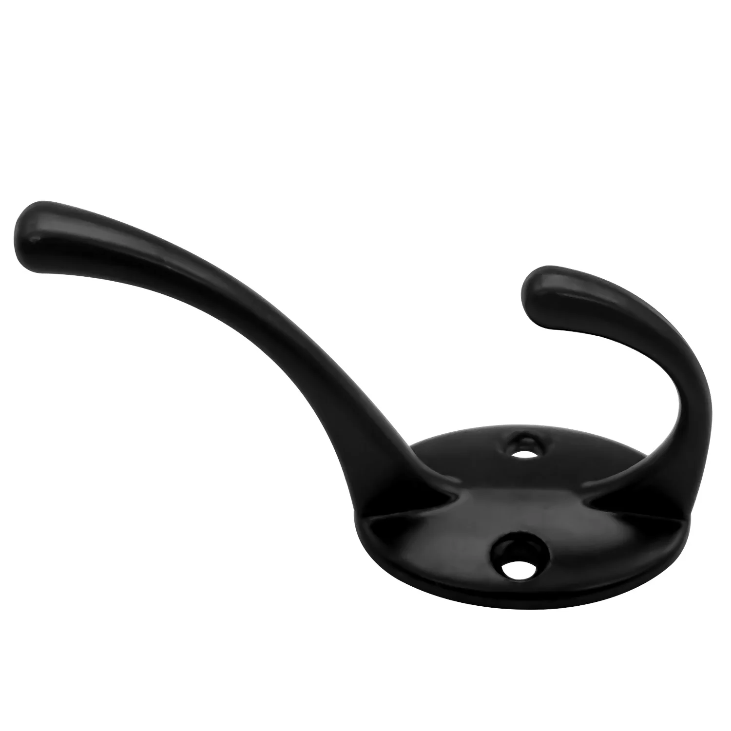 10 pcs Black Wall Clothes hook Wall Mounted Dual Coat hook Rack for Bathroom Kitchen Bedroom Hallway Wall Hooks Coat Screw
