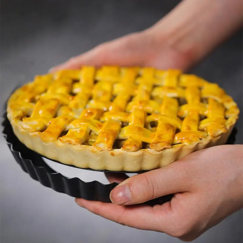 

Baking Plate Apple Pie Pizza Cake Pan Lace Round Deep Dish Chrysanthemum Non-Stick Plate Egg Tart Plate Kitchen Mold Baking Tool