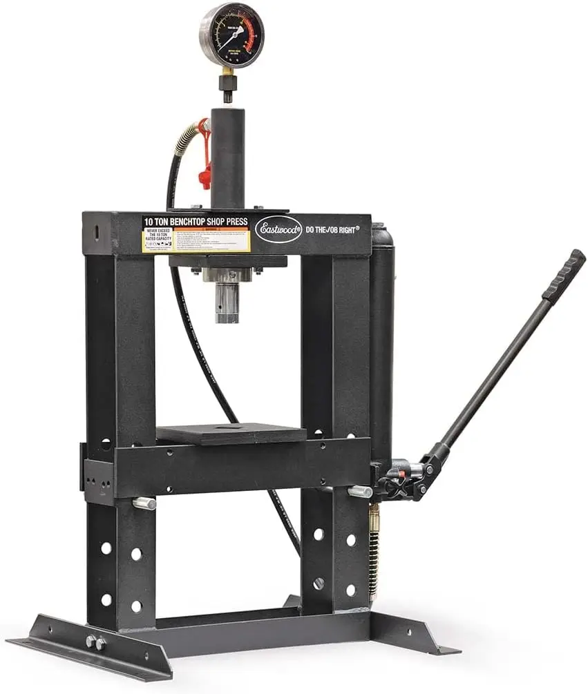 Benchtop Shop Press Pro Hydraulic Press Benchtop Garage Shop Powdercoat Black Strong Steel Design Wheel Bearing