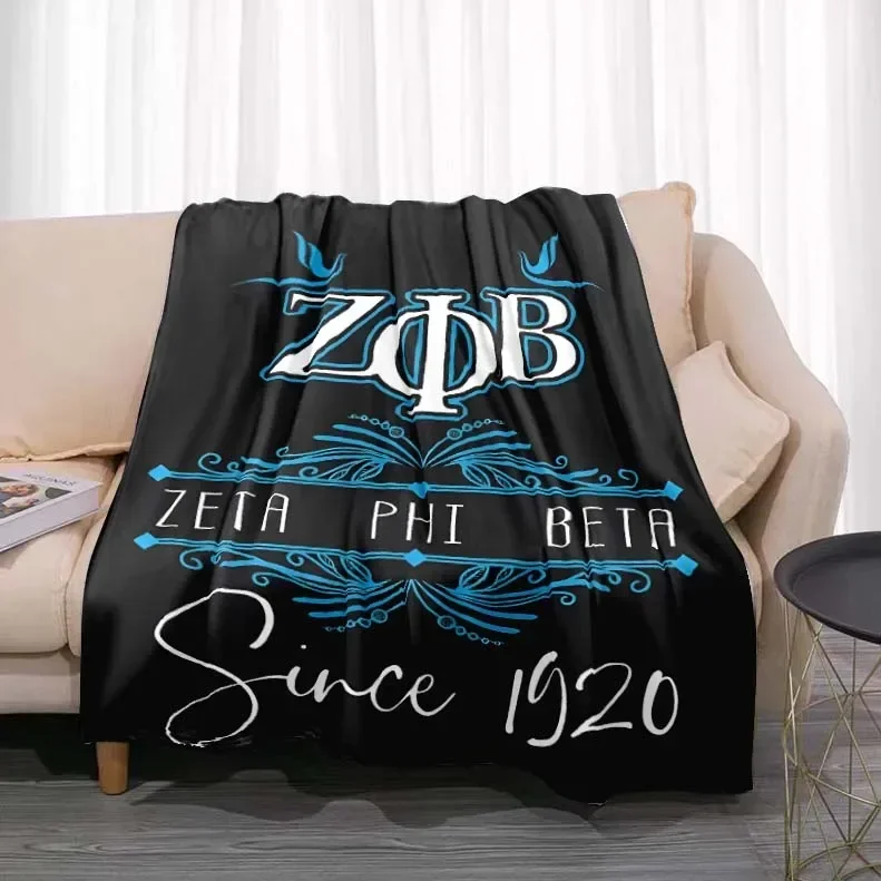 Zeta Phi Beta Pattern Blanket  Fashion Bed Sofa Air Conditioning Fashionable Leisure Picnic Travel Napping Soft Flannel Throw 6