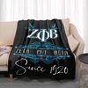 Zeta Phi Beta Pattern Blanket  Fashion Bed Sofa Air Conditioning Fashionable Leisure Picnic Travel Napping Soft Flannel Throw 6