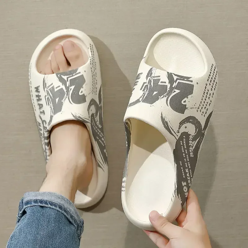 Men Sandals Thick Platform Slippers Soft Sole EVA Non-Slip Home Floor Slides Summer Flip Flops Beach Shoes non slip slippers,fashion sandals,soft slippers,beach slippers,eva slippers,beach sandals,fashion slippers,soft non slip slippers,eva sandals,non slip sandals
