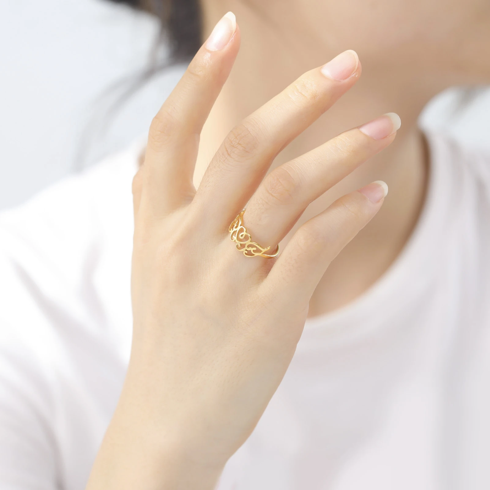 Get Abstract Pattern Golden Finger Ring at ₹ 449 | LBB Shop