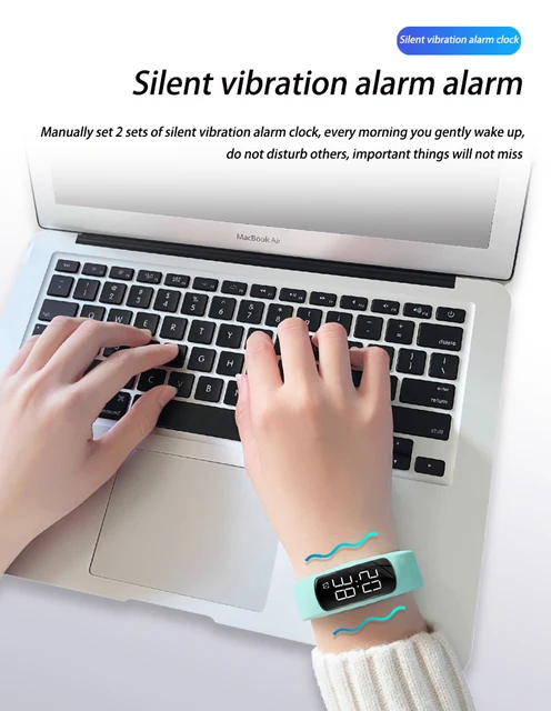Marathon Alarm Clock with Black Case and White Dial, Silent Movement, and  Auto-Sensing Night Light #CL030053