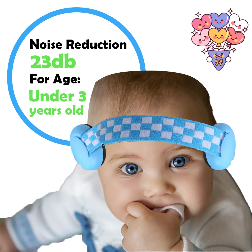 Baby Anti-Noise Earmuffs Elastic Strap Hearing Protection Safety Ear Muffs Kids Noise Cancelling Headphones Sleeping Child