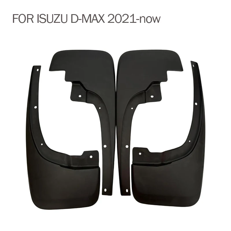 2021 2022 2023 2024 2025 Isuzu D-max 4 도어 머드 플랩 가드 스플래시 머드 가드 펜더 머드 플랩 자동차 액세서리 전면 후면 4pcs