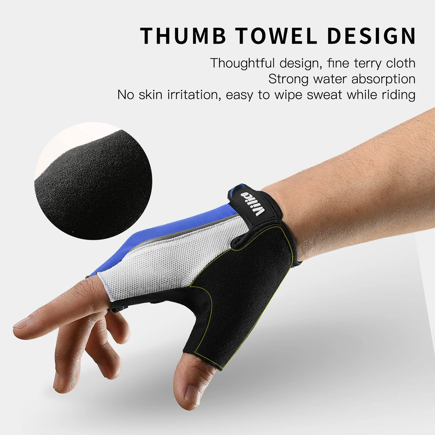 Short Finger Cycling Gloves，Thick Palm Pad Anti Slip，Breathable Spring And Summer Sports Outdoor Gloves 2