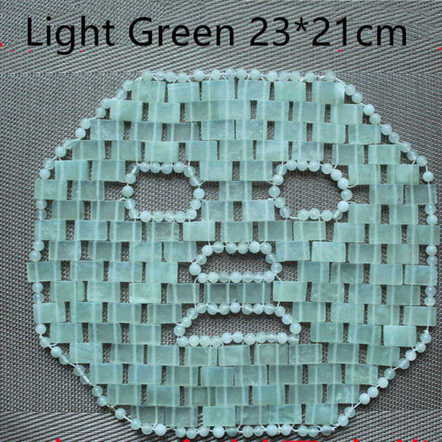 Quartz Jade Mask Face Massager Natural Gouache Stone Facial SPA Cold Therapy Crystal Mask Relaxation Massage Beauty Tool