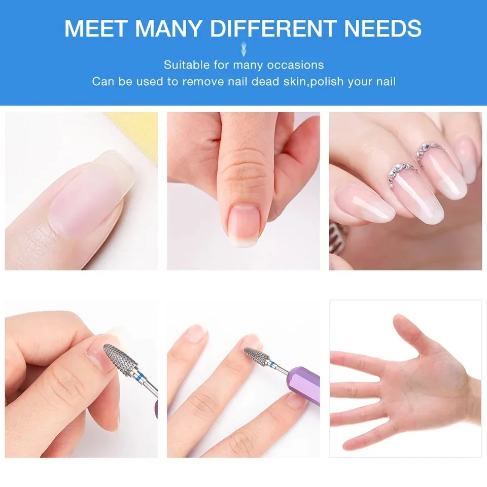 Description Picture 6 of item1pcs Carbide Nail Drill Bit Apparatus Nail Files Bits Electric Milling Cutter for Manicure Burr Drills Pedicure Tools