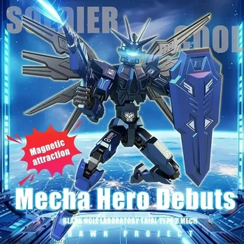 T13 ROBO 13 Action Figure - Modello di visualizzazione robot da collezione preassemblato stampato in 3D da 5,2 pollici
