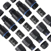 10 ชิ้น IP68 2Pin กันน้ําตรงเชื่อมต่อสายไฟเชื่อมต่อกลางแจ้งปลั๊ก Socket Terminal Block Junction Box 1