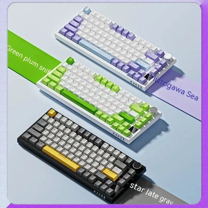 

AJAZZ AK820 Pro Mechanical Keyboard TFT Screen Multifunctional Knob Gaming Keyboard Three Mode Hot Swap RGB Gasket Office Mac