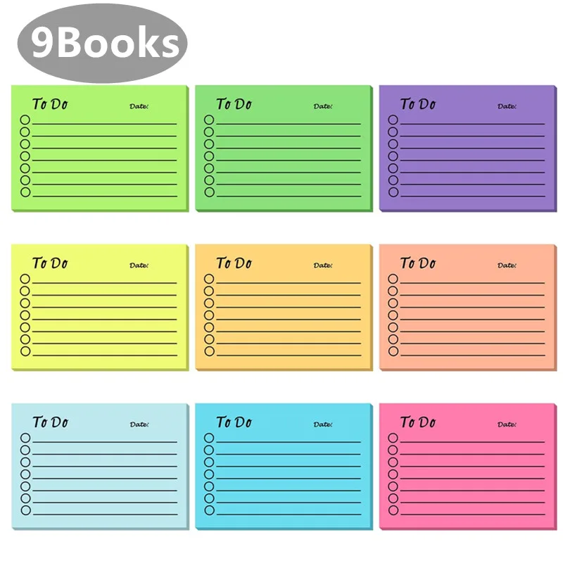 9Books Memo Pad Note Book Tearable Not Sticky Kawaii Decoration Sticky Notes Fruit Hand Account Memo Message Paper To Do List