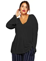 Womens Long Flare Sleeve Plus Size Elegant Summer Spring Swing Blouse Sexy V-neck Loose Flowy Tunic Tops Plus Size Clothing 6XL