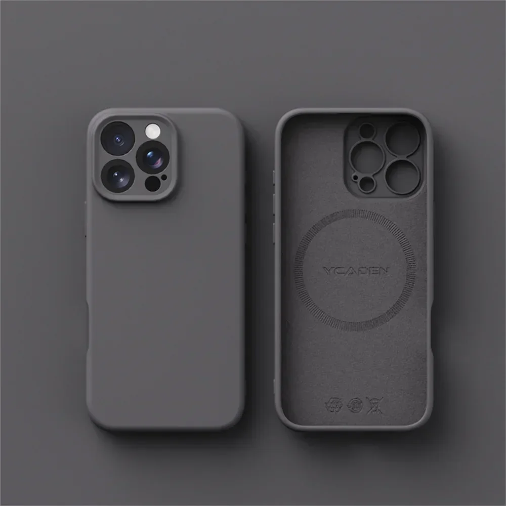 Premium Liquid Silicone Phone Case with MagSafe Compatibility - Smooth Wireless Charging Protective Cover