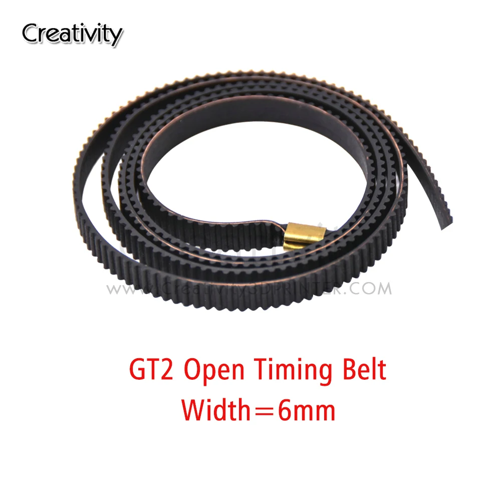 Ender 3 X 축 Y 축 동기 고무 벨트 2GT 너비 6mm 타이밍 오프닝 풀리 벨트 맞는 Ender-3 V2, Ender 3-Pro 3D 프린터 부품