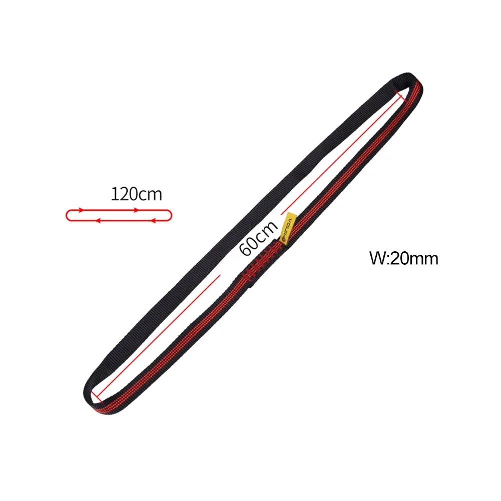 1Pcs Climbing Sling Climbing Sling Belt 22KN Polyester Webbing Strap Sling Bearing Cord Rock Climbing Tree Arborist Mountaineering Equipment