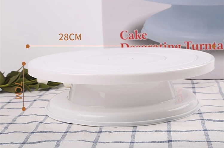 Cake Decorating Turntable,Push Mute Cake Turntable,ABS Mounting  Turntable,Kitchen Accessories Locking Device