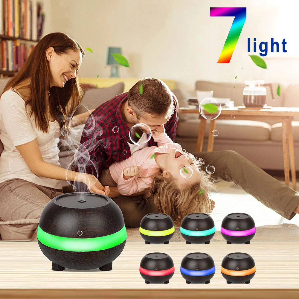 USB mini Aroma Diffuser Lamp Humidifier Scented Oil Fresh Air Purifier atomization humidifier- Colour Changing