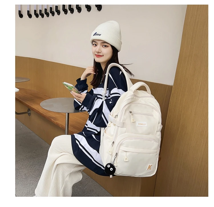 JULYCCINO Multifunction Waterproof Buckle Backpack Korean Style School Bag  Student Shoulder Bag Teenage Girls Laptop Backpacks