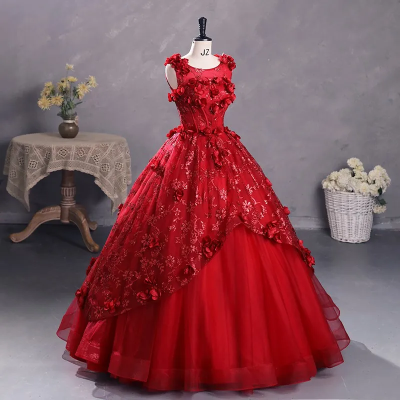 Vestidos De 15 A&ntilde;os Quincea&ntilde;eras Primrose Grass Shinny Quinceanera Dresses Flower Plus Size Ball Gown Prom Dress Mad