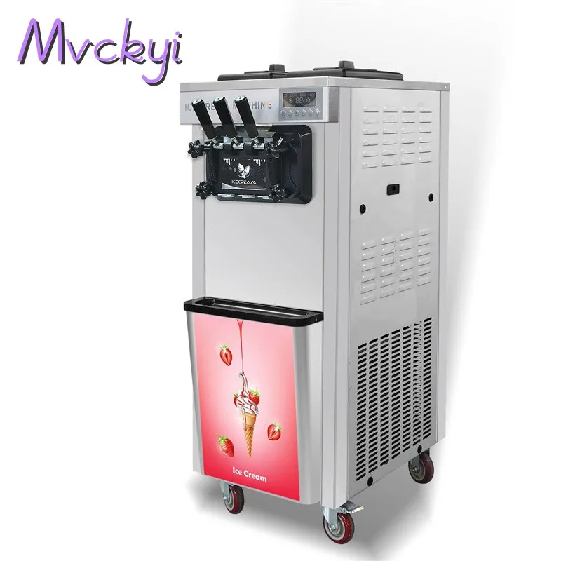 

Mvckyi 110V 1800W Commercial Desktop Automatic Small Stall Tea Shop Cone Soft Serve Ice Cream Machine Gelato Maker