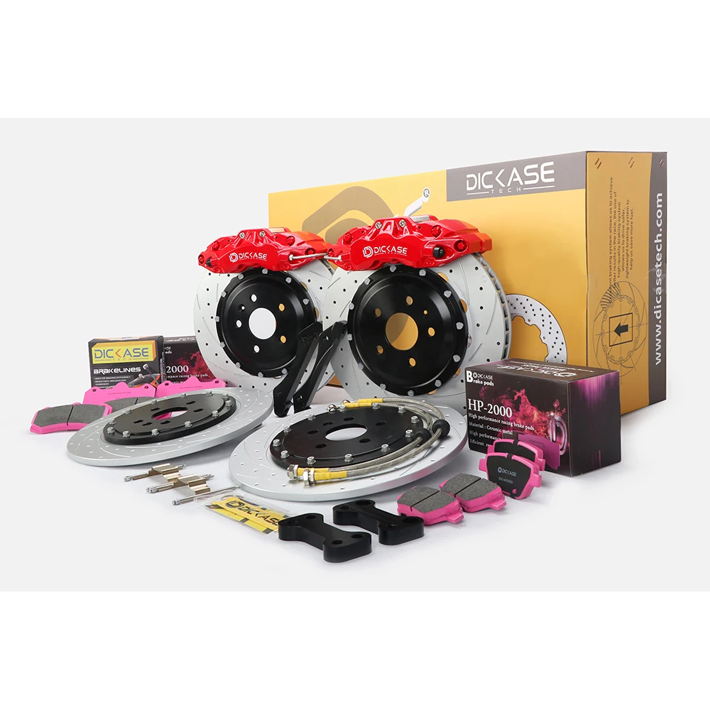 High quality auto brake system front 6 pot caliper with 362mm disc rear expanded rotor for VW Golf R MK 7.5