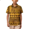 Tonga Fiji Custom Printed Polynesian Aloha Shirts For Boy Toddler Summer Hawaiian Short-Sleeve Shirt For Kids Plus Size 1