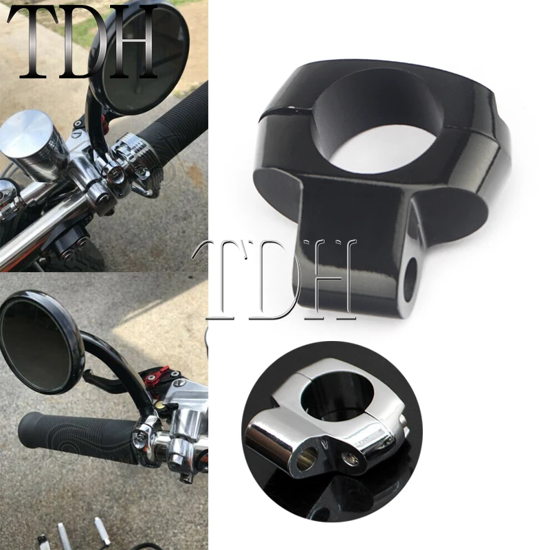 25mm Handle Bar Mirror Mount Holder 1'' Motorcycle Rearview Mirror