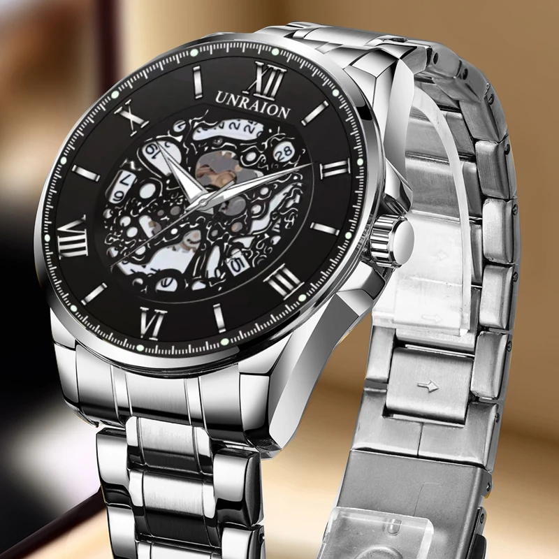 

New automatic non mechanical watch Blue light watch Men's watch Luminous calendar imported waterproof quartz watch