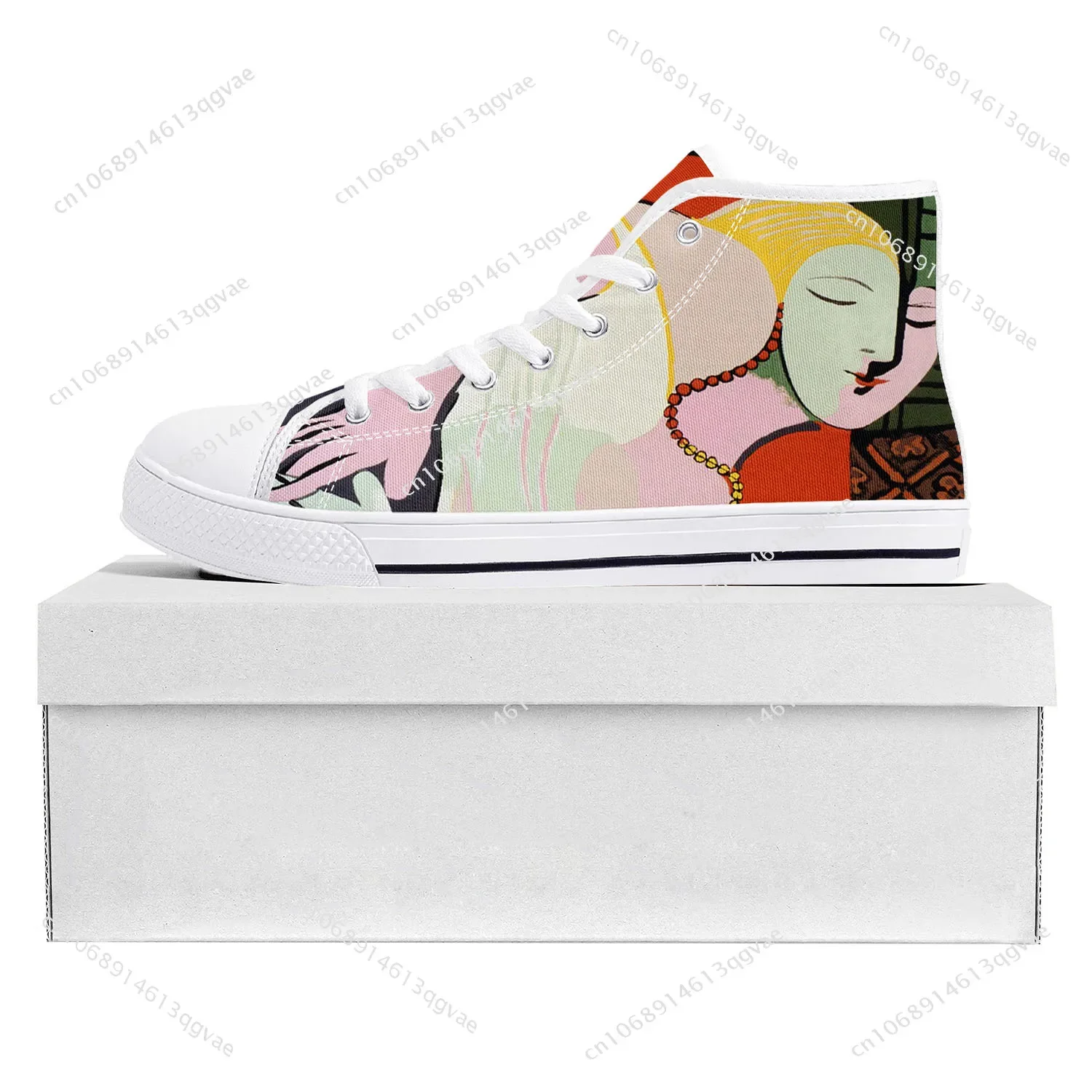 Picasso Art Painting Work Dream High Top High Quality Sneakers Mens Womens Teenager Canvas Sneaker Couple Shoes Custom Shoe