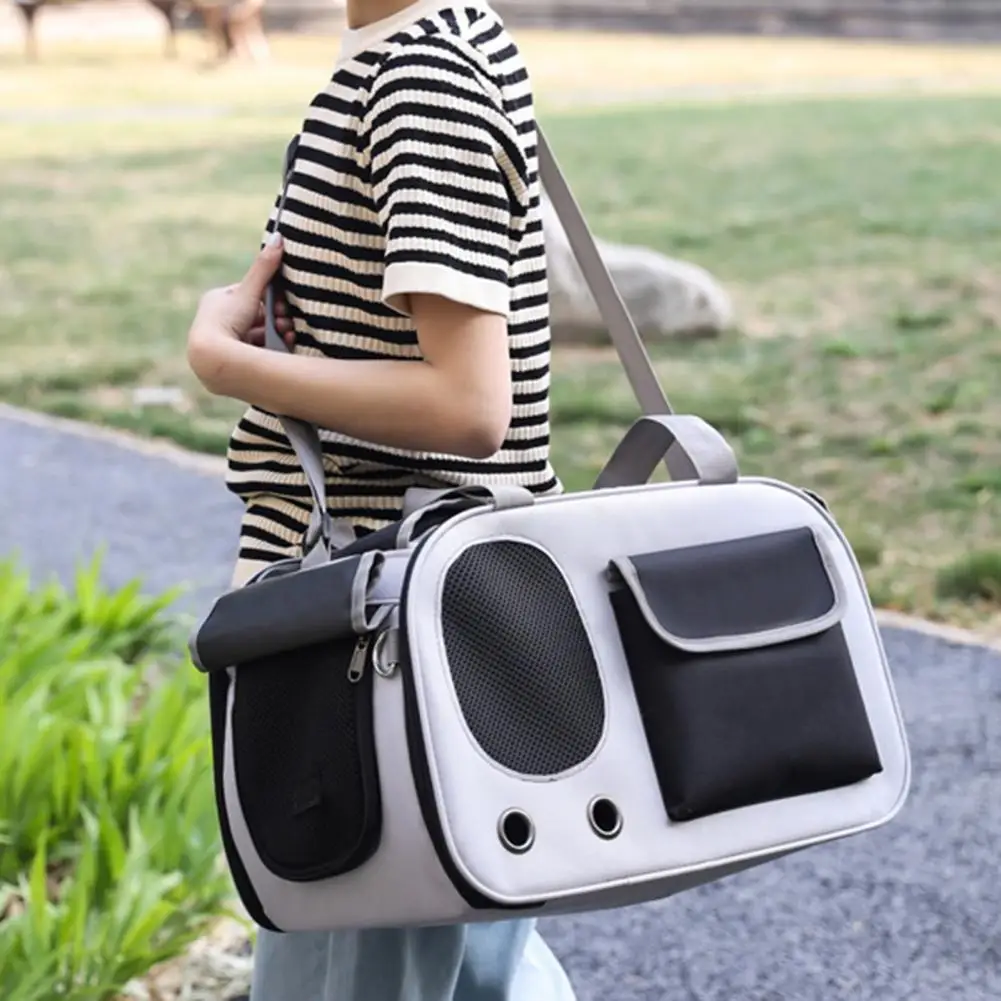 Mesh Windows Pet Bag Lightweight Pet Carrier Bag for Dogs Cats Foldable Travel Carrying with Breathable Design for Puppies