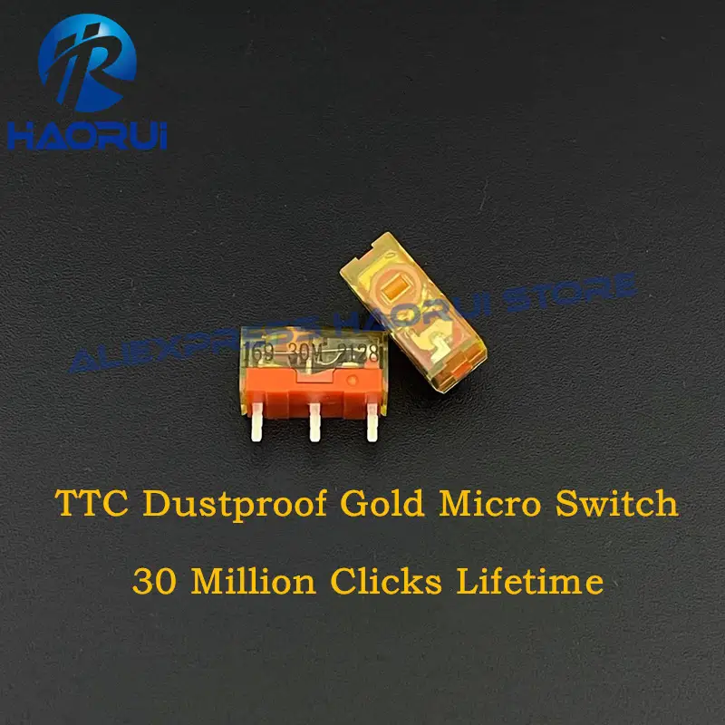 2Pcs TTC Dustproof Gold Switch 30M 60M 80 Million Clicks Lifetime 3pin gold alloy contact Computer mouse button accessorie - Image 2