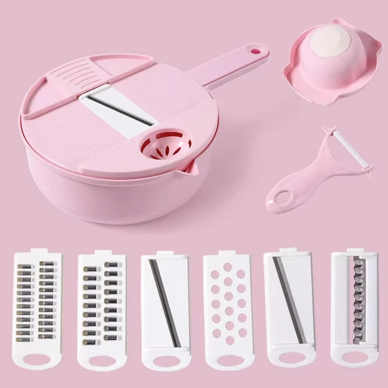 7/9 in 1 Vegetable Cutter Gadgets Multi-Functional Potatoes Manually Cut Shred Slicer Grater Kitchenware Acceesories Tools