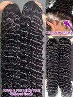 Perruques en cheveux humains Lace Front 13x6, 40 42 pouces, HD, Ondes profondes lâches, Bouclées brésiliennes, Ondulées effet eau, Perruques Lace Frontal 13x4 pour femmes, 250% 5