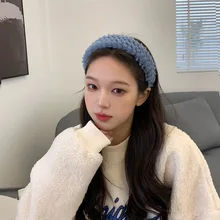 

Korean Candy Color Hair Band For Women Girls Hairy Broad-brimmed Headband Autumn and Winter Wash Face Simple Hair Accessories