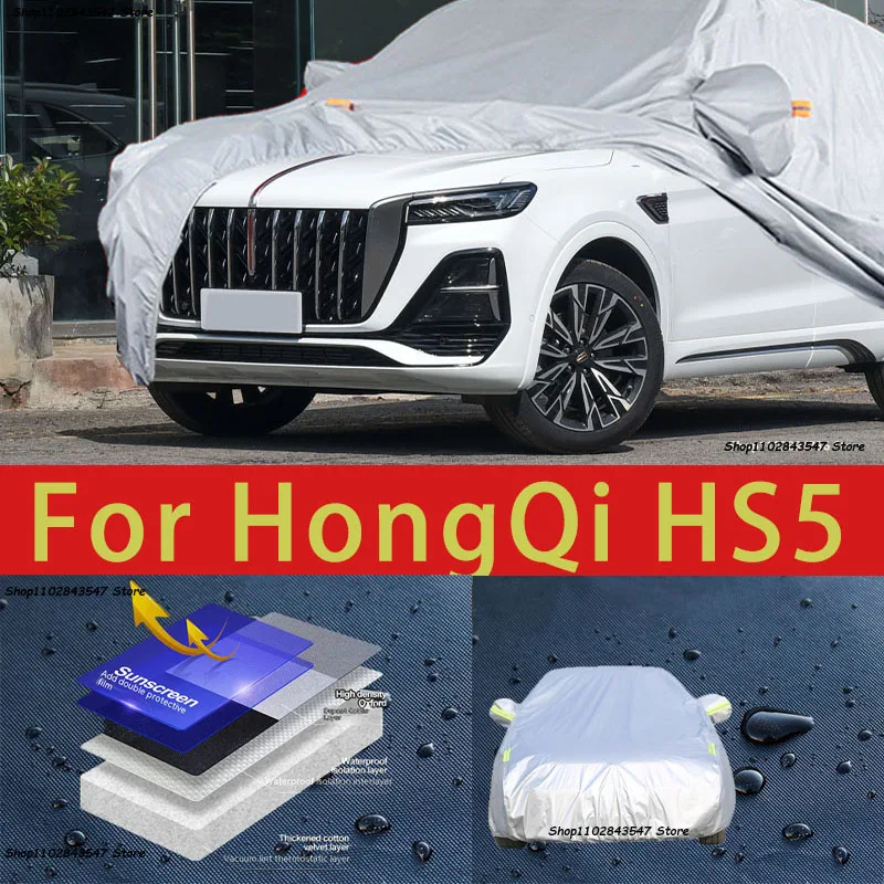 

For HongQi HS5 Outdoor Protection Full Car Covers Snow Cover Sunshade Waterproof Dustproof Exterior Car accessories