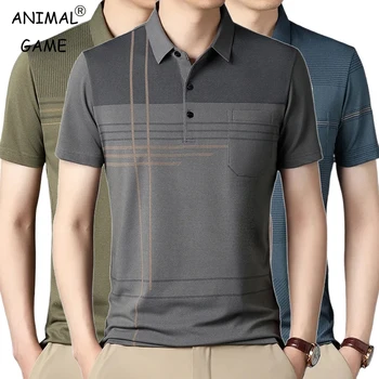 Summer Men's Short Sleeve Breathable T Shirts Lightweight Polo Shirts Casual Sports T-Shirts Regular Fit Streetwear with Pocket