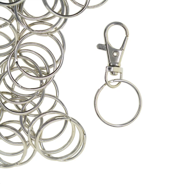 60PCS Premium Swivel Lanyard Snap Hook with Key Rings, Metal Hooks Keychain  Hooks for Lanyard Key Rings Crafting - AliExpress