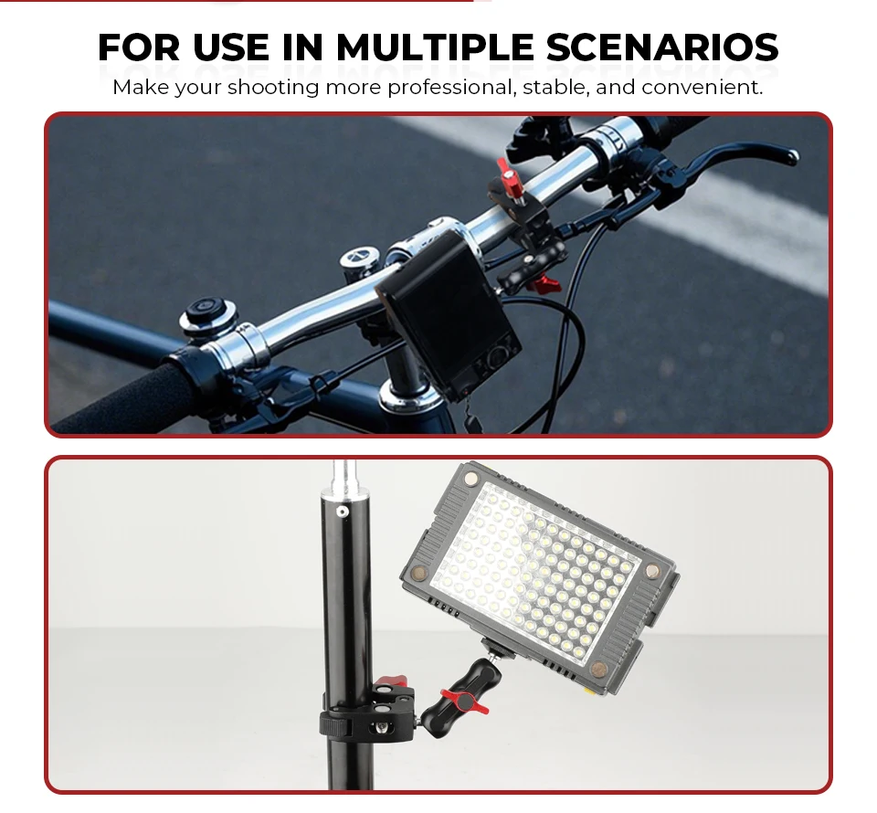 Super Clamp Camera Clamp Mount Monitor 360° Ballhead Magic Arm Ball Head Adapter