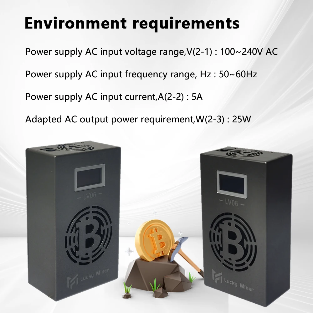 사일런트 채굴 기계 BTC 채굴기, LV06 와이파이 504GH/S BM1366 SHA256 BTC BCH BSV DGB 럭키 채굴기 v6 암호화 채굴기