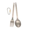 TOMSHOO Titanium Tableware Dinner Spoon Cutlery Flatware for Home Outdoor Camping 1